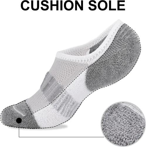 Vista 4 de Cozi Foot 6 pares de calcetines invisibles para mujer con cojín deportivo para correr