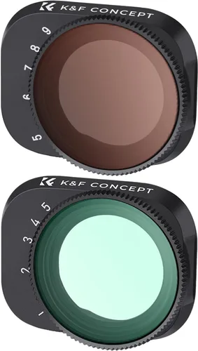 Vista 10 de K&F CONCEPT Filtro ND variable ND2-32 (1-5 Stop) para DJI Mini 3 Pro