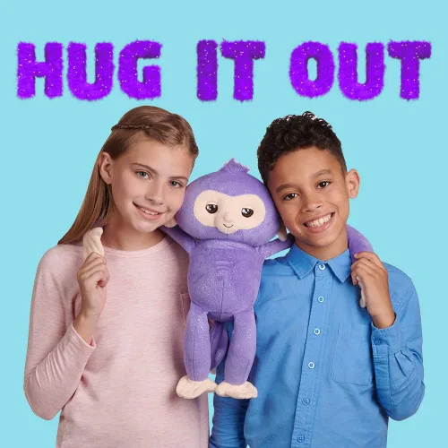 Vista 6 de WowWee Fingerlings Hugs - Mascota interactiva de mono bebé, peluche interactivo