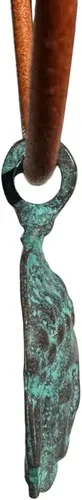 Vista 3 de Buddha Head Necklace - Buddhist, Buddhism Jewelry, Green Patina Pendant, Women Accessories, Men Gift, Antique Believes, Enlightening Charm, Good
