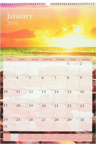 Vista 3 de AT-A-GLANCE Calendario mensual de pared 2016, escénico, 15-1/2 x 22-3/4 pulgadas (DMW201-28)
