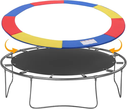 Vista 8 de Trampoline Pad Replacement, 12FT 14FT 15FT Trampoline Spring Cover, Thickened EPE Foam Tear-Resistant Waterproof Safety Pad, No Holes for Pole