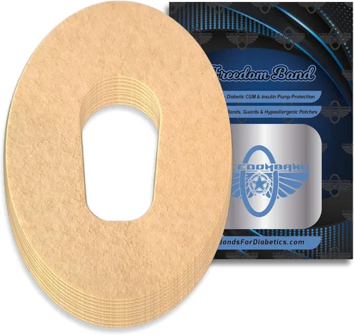 Vista 5 de 10 parches de protección de sensor para Dexcom G6 CGM No Touch Patch Bumper Cintas para todas las marcas: hipoalergénico (beige)