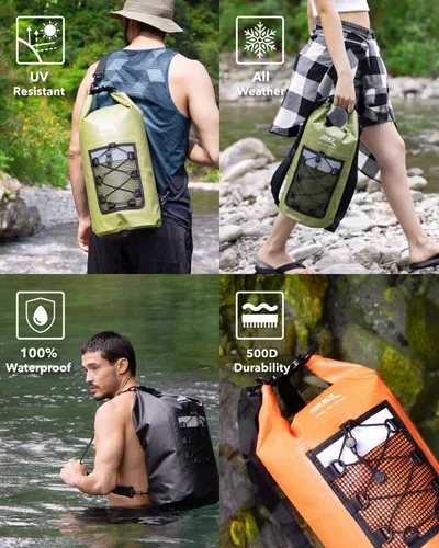 Vista 5 de 3D MAXpider Mochila de bolsa seca con tapa enrollable