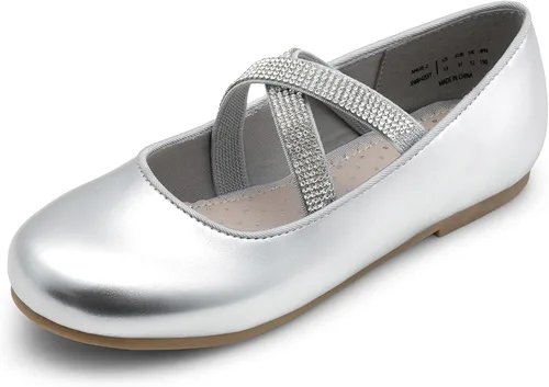 Vista 8 de Dream Pairs Girls Ballerina Dress Shoes Mary Jane Flats Negro