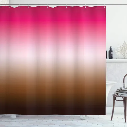 Vista 19 de Ambesonne Cortina de ducha retro, diseño clásico de rayas verticales, imagen, imagen antigua, obra de arte, juego de decoración de baño de tela