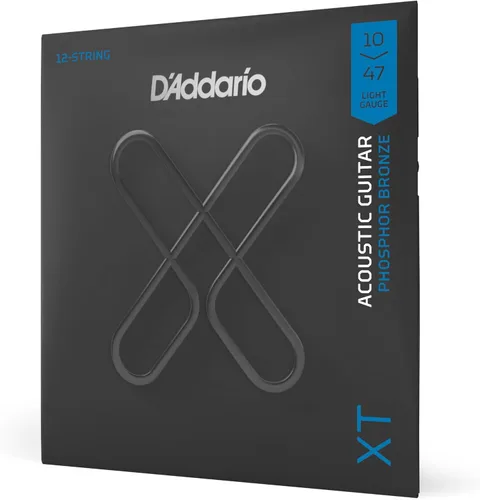 Vista 9 de D'Addario Cuerdas para guitarra acústica, XT con revestimiento de bronce fosforoso, XTAPB1047, calibre extra ligero 10-47, juego de 6 cuerdas