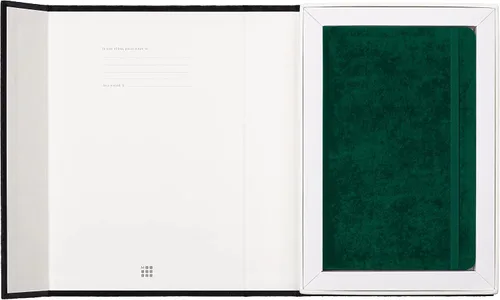 Vista 3 de Moleskine Cuaderno de terciopelo de edición limitada, grande, a rayas, caja verde (5 x 8.25)