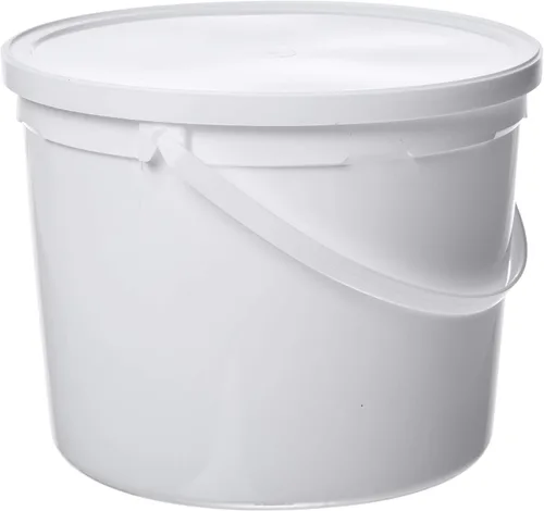 Vista 12 de Consolidated Plastics Cubo con asa, polipropileno, 1.5 cuartos de galón, blanco, 10 piezas
