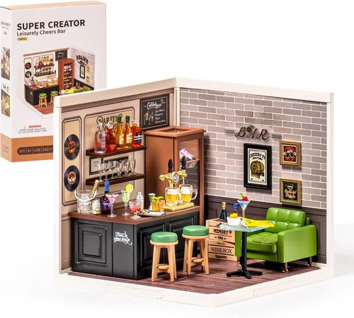 Vista 10 de Super Creator-Juego de Construcción de Bloques Mini Modelo para Adultos, Kit de Casa de Plástico en Miniatura Super Tienda-Juguetes de Bloques