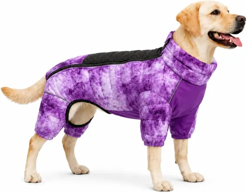 Vista 33 de Suéter para Perro ArmyGreen, Resistente al Viento, Reflectante - Chaqueta de Invierno Dirigible para S, M, L - Cremallera, Tallas Ajustables Verde