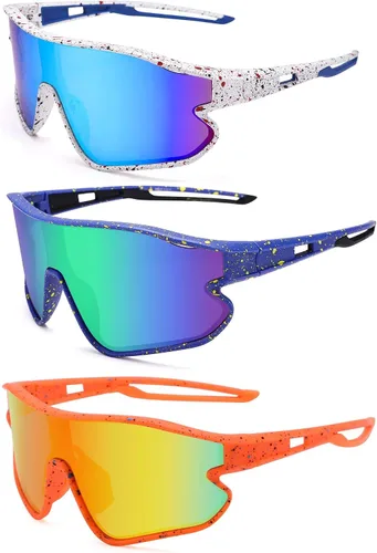 Vista 7 de Gafas de sol de béisbol para niños, gafas de sol de béisbol juveniles para niños y niñas, pantallas deportivas de sóftbol de 6 a 14 años