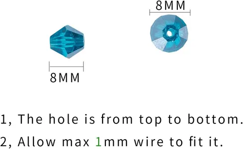 Vista 10 de LONGWIN Lote de 1800 cuentas de cristal de bicono de 0.157 in de cuentas de cristal de joyería para proyectos de bricolaje, pulseras, collares