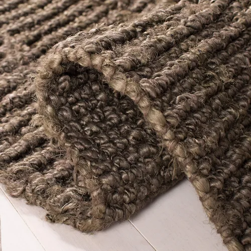 Vista 4 de SAFAVIEH Alfombra 2x3 - Colección de fibra natural - Marrón, yute hecho a mano, estilo granja, textura gruesa de pelo grueso (NF447D)