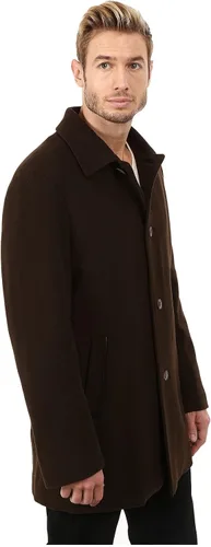 Vista 4 de Cole Haan Abrigo clásico de mezcla de cachemira para hombre con cuello de camisa