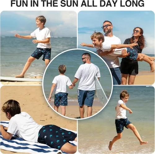 Vista 5 de Kanu Surf Bañador para niños Viper, de secado rápido, UPF 50+ para la playa