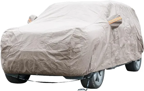 Vista 62 de Tecoom Funda impermeable para todo tipo de clima, resistente al viento, protector de granizo con forro polar y puerta con cremallera, protección