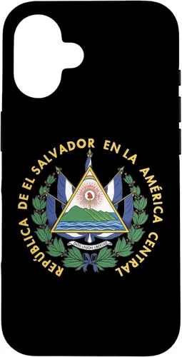 Vista 31 de Funda para iPhone 13 Pro Max con emblema nacional de escudo de armas de El Salvador