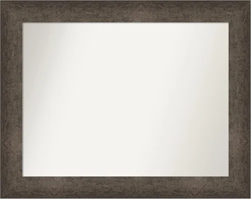 Vista 1021 de Amanti Art Espejo de pared personalizado no biselado (25 x 25 pulgadas), marco de bronce acentuado, varios tamaños personalizados, espejo de baño
