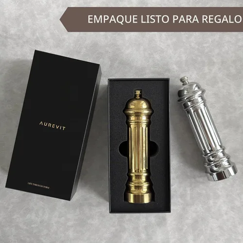 Vista 6 de Molinillo de pimienta de metal con núcleo de acero inoxidable, molinillo de pimienta de alto rendimiento resistente con grosor ajustable