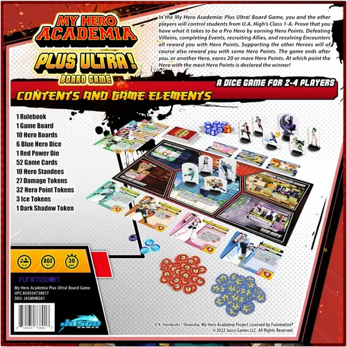 Vista 3 de My Hero Academia Plus Ultra Board - Juego de estrategia para adultos y adolescentes, a partir de 14 años, 2 a 4 jugadores, tiempo de juego promedio