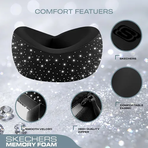 Vista 3 de Skechers SK04C046bling Almohada de cuello, Negro, 1 unidad (paquete de 1)