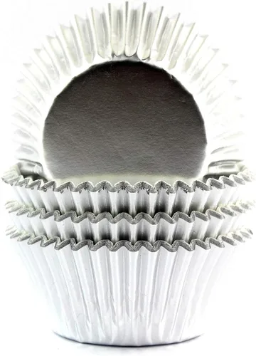 Vista 6 de Moldes de aluminio para cupcakes para fiesta de Halloween, tazas para hornear estándar, 100 unidades (negro)