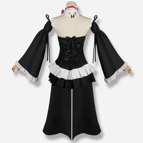 Vista 2 de Vestido de disfraz de anime con mangas acampanadas, conjunto completo con accesorio para mujer