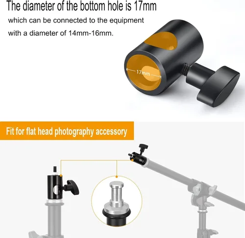 Vista 2 de Adaptador rápido de aluminio KAGYOKU 4PCS Light Stand Adapter