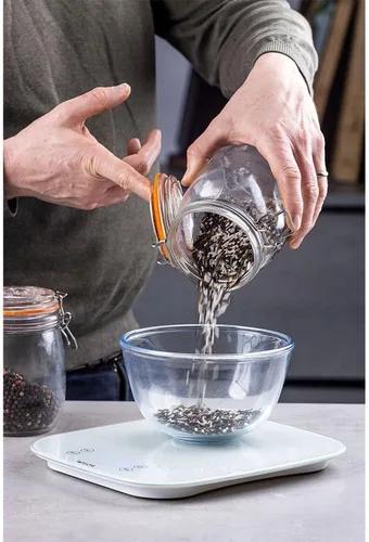 Vista 6 de Taylor Básculas profesionales digitales de cocina, compactas estándar profesional con precisión y diseño impermeable con función de tara, vidrio