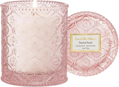 Vista 9 de LA JOLIE MUSE - Velas perfumadas de lino y algodón para el hogar, cera de soja, 40 horas Luxury Jar Candle, Clean Non Toxic, Gift for Women & Men