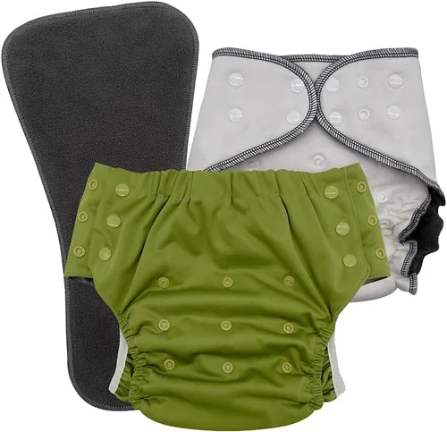 Vista 39 de EcoAble Juego de pañales de tela nocturna para niños grandes, de 6 a 16 años Bragas protectoras para necesidades especiales para incontinencia