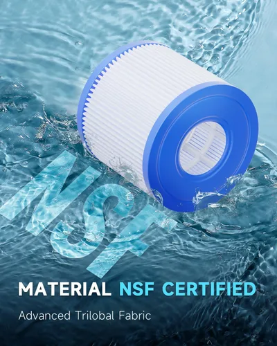 Vista 2 de AQUALTRA Filtro de piscina compatible con filtros de piscina tipo D, P57100102, P57000104, 3 3/4 pulgadas x 4 1/4 pulgadas, paquete de 6