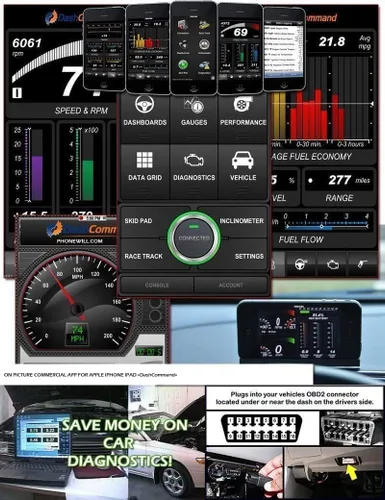 Vista 5 de Foseal Escáner OBD2, Lector de Código de Coche WiFi, Comprobar la Luz del Motor, Herramienta de Diagnóstico de Escaneo para iOS y Android