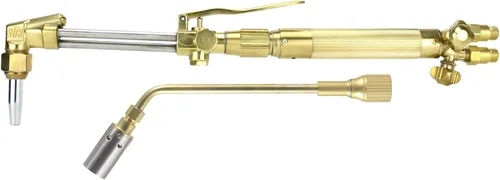 Vista 10 de SÜA - Antorcha de oxicombustible resistente compatible con Harris con válvulas de retención + punta de corte + punta de soldadura + punta