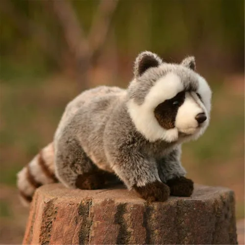 Vista 4 de TAMMYFLYFLY Juguete de Peluche de Mapache Relleno Animal de Peluche de 12 Pulgadas