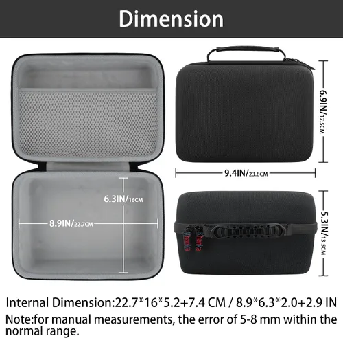 Vista 5 de Khanka Funda protectora rígida para impresora fotográfica M110 M100 M200 Negro