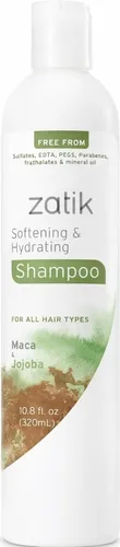Vista 11 de Zatik Naturals - Champú hidratante profundo con coco y caléndula - Vegano, biodegradable, pH equilibrado, para cabello teñido y seco, libre