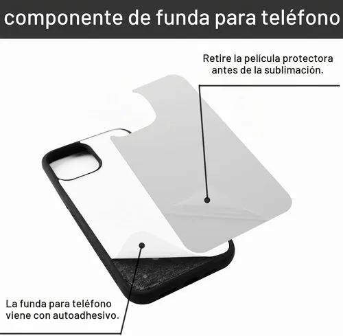 Vista 2 de ORJ 5 fundas de teléfono en blanco de sublimación para iPhone 11 de 6.1 pulgadas, funda protectora de goma suave a prueba de golpes