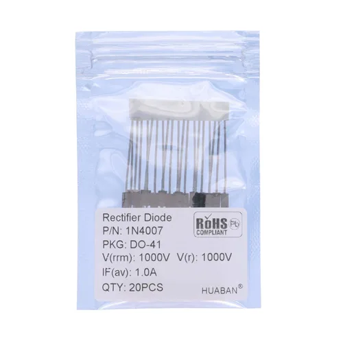 Vista 5 de 20PCS 1N4001 Rectificador Diodo 1A 50V DO-41 (DO-204AL) Axial 4001 1 Amp 50 Voltios