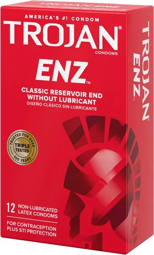 Vista 10 de Trojan ENZ - Preservativos de látex natural no lubricados, 12