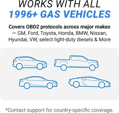 Vista 10 de BlueDriver Pro Next Gen OBD2 Escáner – Sin suscripción, lector de código de coche Bluetooth para iPhone y Android – Diagnostica más de 8000