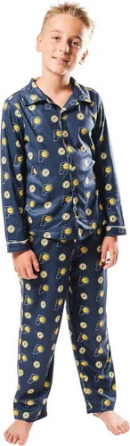 Vista 14 de Ultra Game Conjunto de pijama juvenil oficial de la NBA de 2 piezas súper suaves con botones