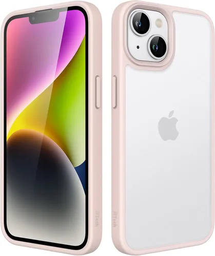Vista 9 de JETech Funda mate para iPhone 14 de 6.1 pulgadas, a prueba de golpes, protección contra caídas de grado militar, cubierta trasera translúcida