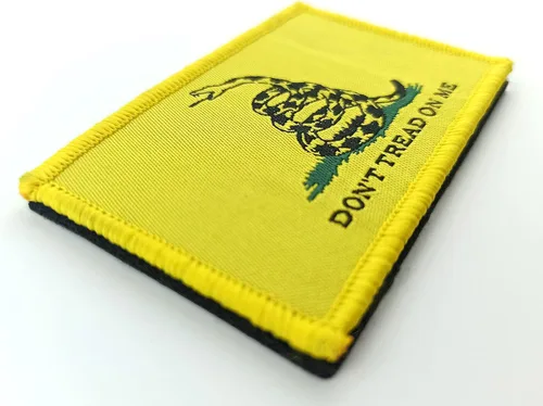 Vista 2 de Overdecor Parches tácticos militares de Dont Tread on Me Gadsden, con cierre de velcro, paquete de 2