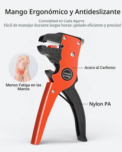 Vista 5 de VCELINK Pelacables y cortador automático de tiras rápidas, pelacables profesional de tira rápida, herramienta de pelado de cables eléctricos