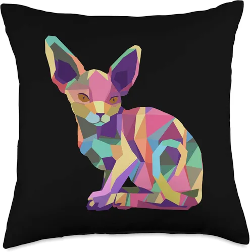 Vista 5 de Sphynx Cat Gifts - Cojín para mujer, diseño de gato con esfinge, 16.0 x 16.0 in, multicolor