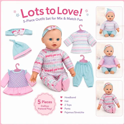 Vista 4 de Muñeca de bebé de cuerpo suave con ropa en mochila para llevar, muñeca de bebé infantil de 12 pulgadas con accesorios para niños pequeños y niños