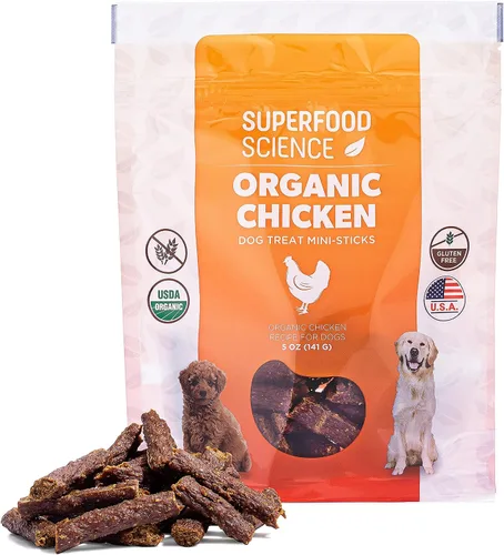 Vista 10 de Golosinas orgánicas para perros, golosinas orgánicas suaves y masticables para perros de pavo, bajas en calorías, hipoalergénicas, naturales