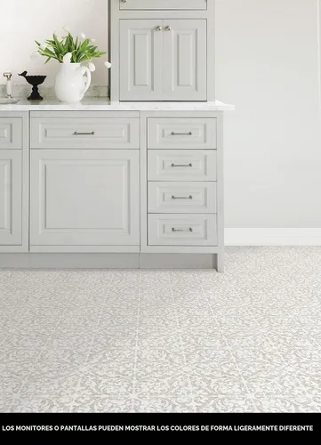 Vista 4 de FloorPops Estate - Azulejos adhesivos para suelo, color gris